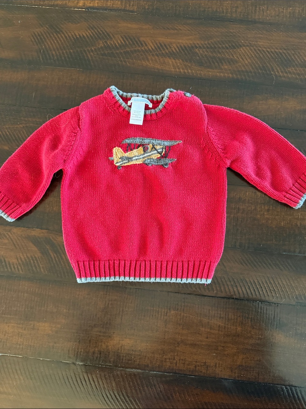 Little Boys Vintage Janie and Jack Airplane Sweater